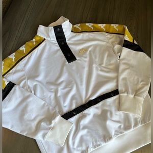 Kappa track jacket. Mens size medium. White /Black /Gold.